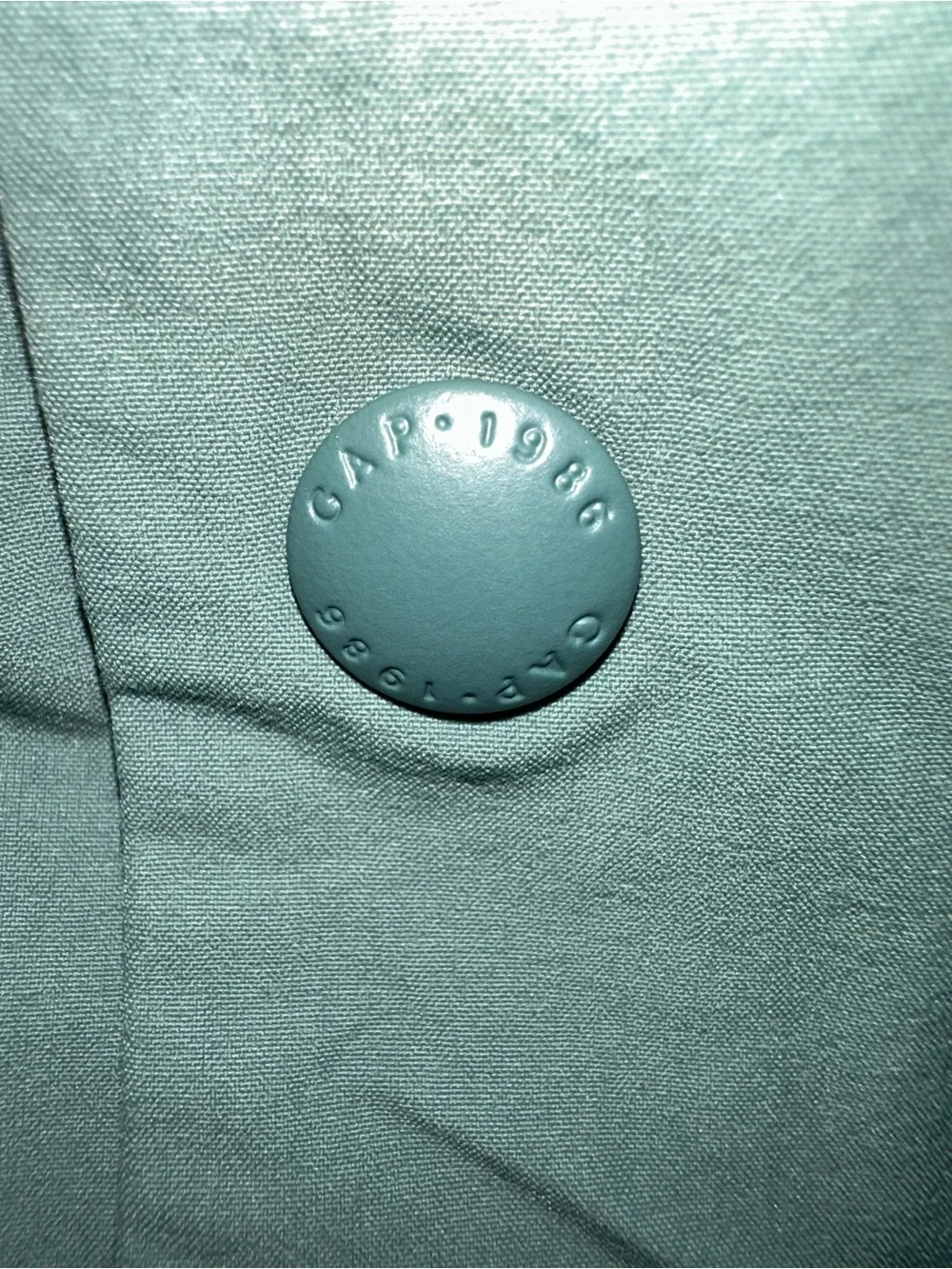 GAP TEEN Windbreaker Size XXL Teen Jacket Snaps Olive Sage Green Quick Dry